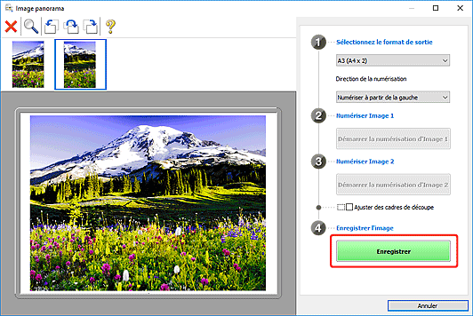 figure : fenêtre Image panorama